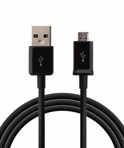 Cable cargador negro para movil Micro USB Carga