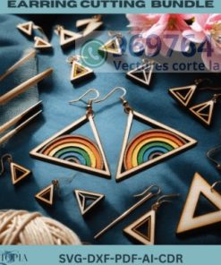 🔥 Pack Exclusivo: Diseños de Aretes Geométricos para Corte Láser 🔥